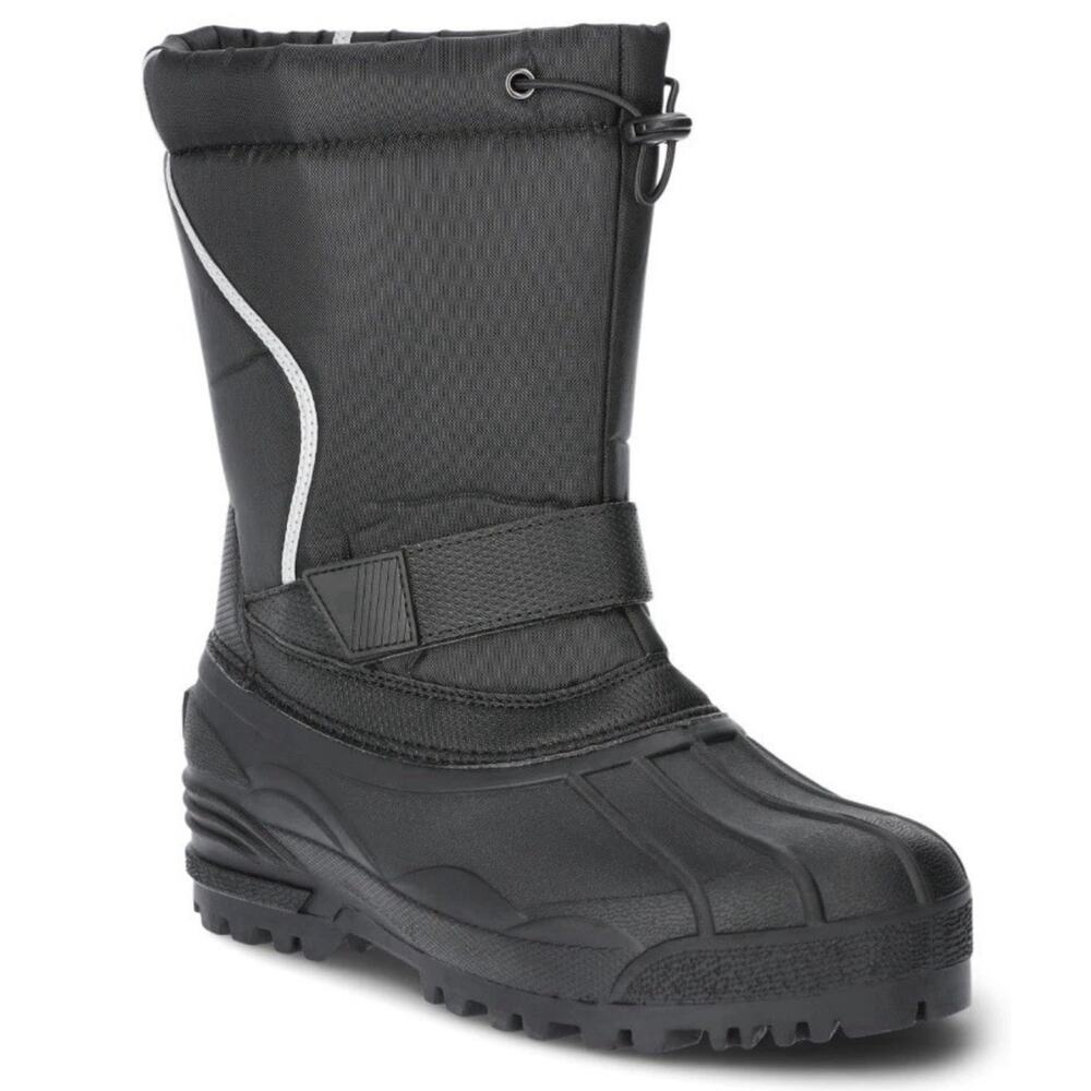 Ozark Trail Men's Weather Snow Boot Size 10 Black -5 Degrees F Bungee Closure